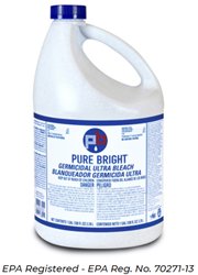 Liquid Bleach, Fragrance-Free Scent- 1 Gallon- Pure Bright (case of 6) 