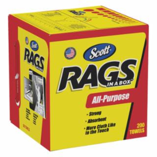 Scott-Rags In-A-Box, Pop-Up Box, White (Case of 8 boxes) 