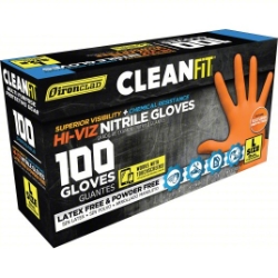 CLEANFIT 8MIL ORANGE (100 PACK) catch, orange, nitrile, powder, free, textured, gloves-, 100, per, box