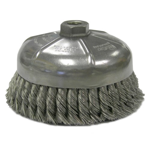 Weiler 6 Single Row Wire Cup Brush .023 5/8-11 A.H. Part#12376P (1 Ea)
