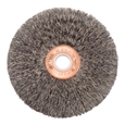 Weiler #15543     3" SMALL DIAMETER CRIMPED WIRE WHEEL, .008" STEEL FILL, 3/8- 1/2" ARBOR HOLE 