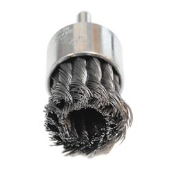 ITEM # 10027 1-1/8" KNOT WIRE END BRUSH, .014" STEEL FILL 