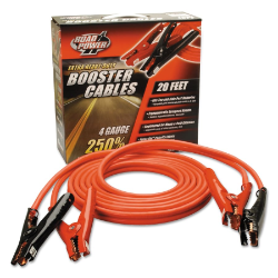 Automotive Booster Cables, 4/1 AWG, 20 ft, Red automotive, booster, cables, awg, red