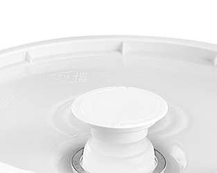 Lid with Spout for 3.5, 5, 6 and 7 Gallon Plastic Pail - White 
